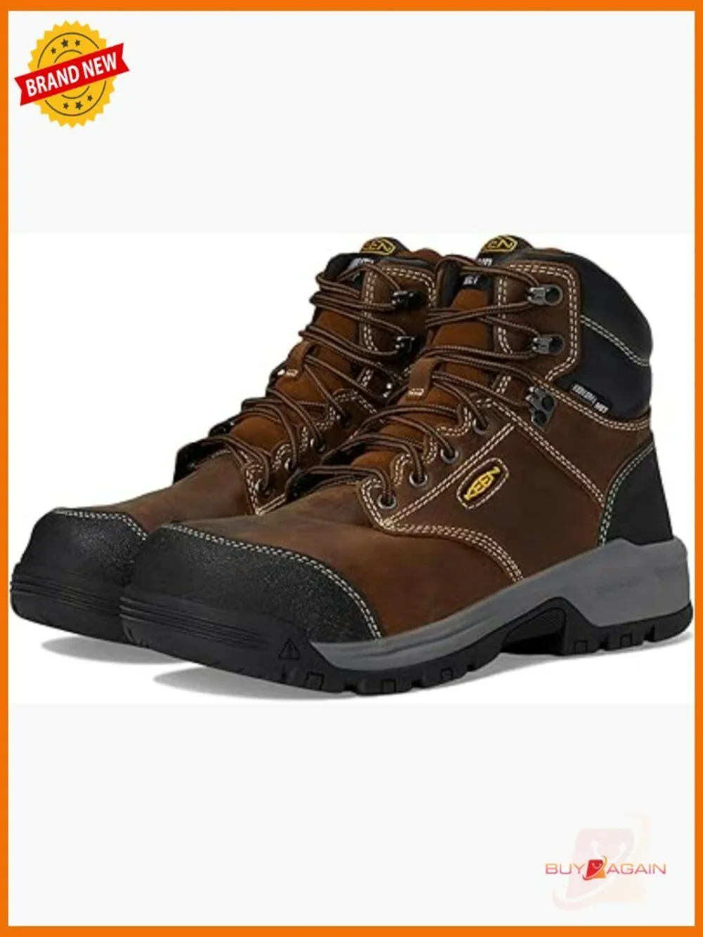 Composite Toe Waterproof Work Boots Internal Met Guard Lace-Up